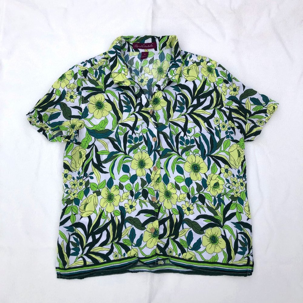 Happy Floral Button Up Shirt